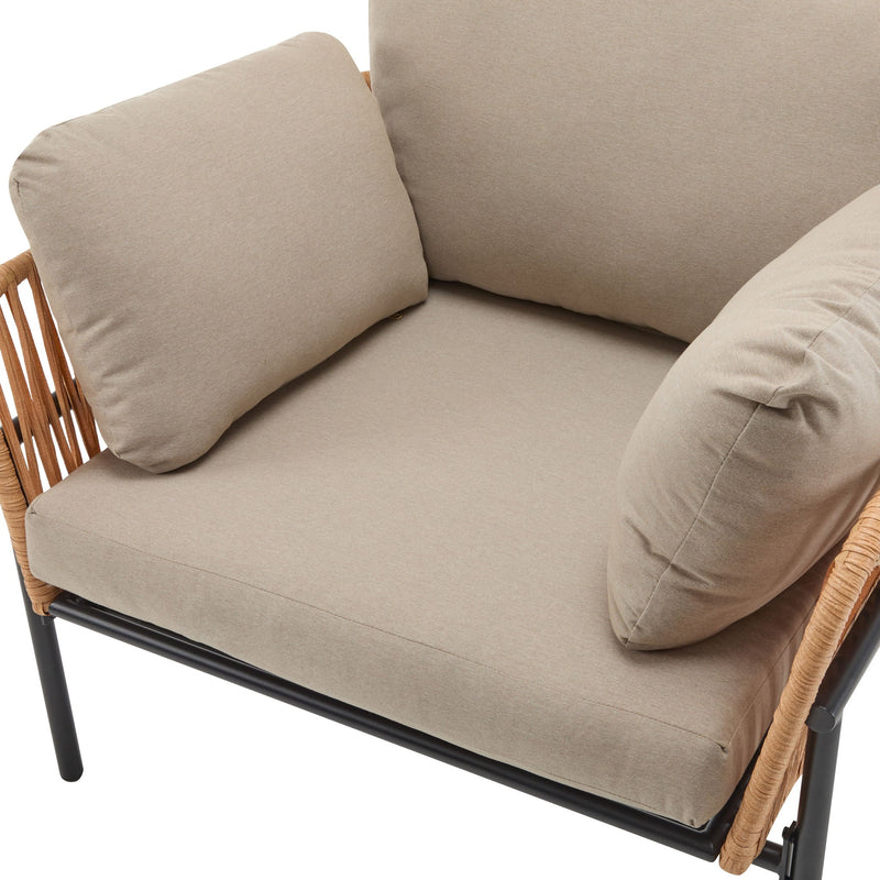 Rope Lounge Chair With Cushions For Modern Spaces