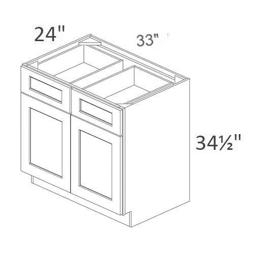 Shaker Base Cabinet With Soft Closing Drawer Double Door And Adjustable Shelf - White