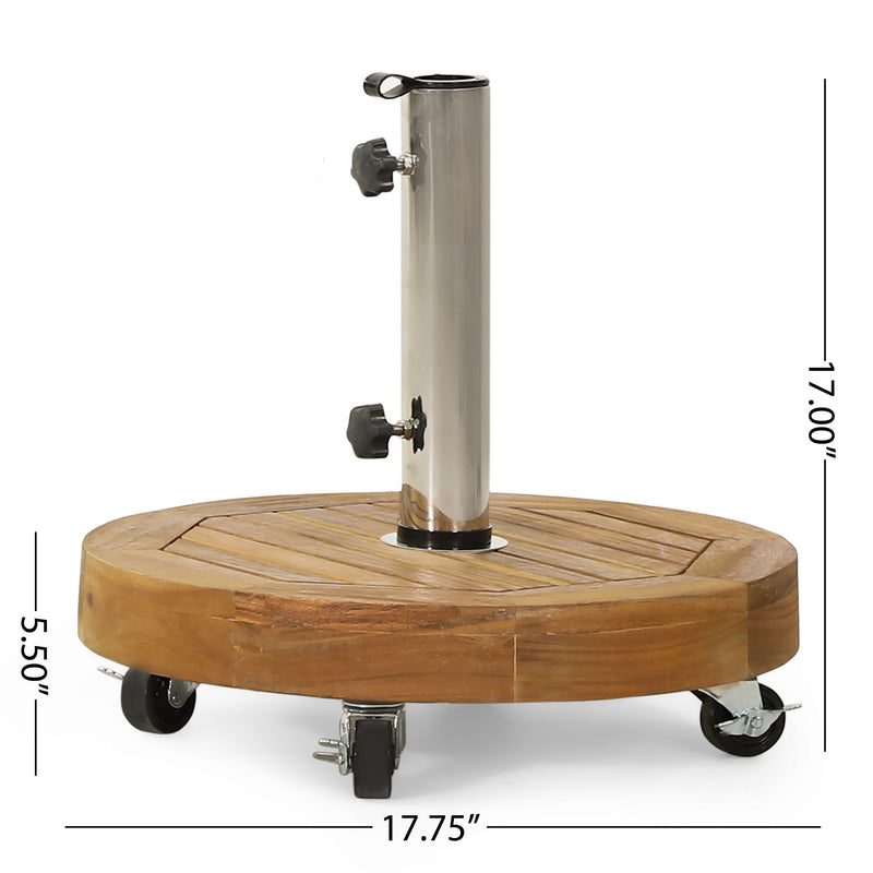 Ralph - Round Umbrella Base - Teak