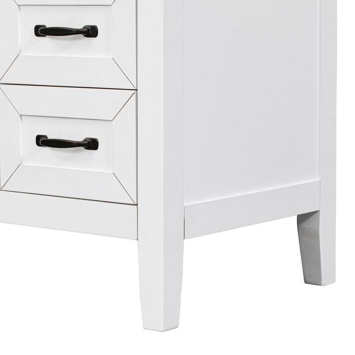 Modern Bathroom Vanity With Sink, Freestanding Design With Drawers And Doors