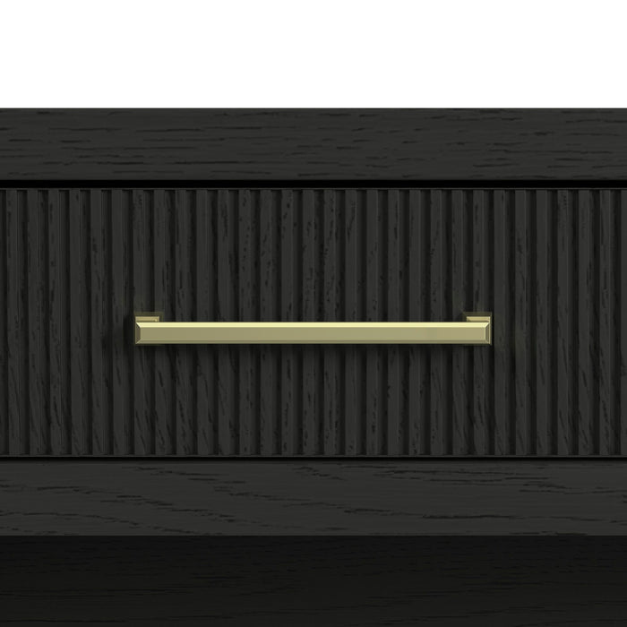 Ridgemont - Sofa Table With Bottom Shelf - Black With Grain