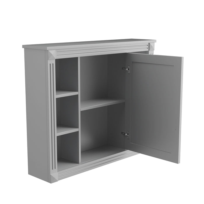 Bathroom Vanity With Top Sink, Mirror Cabinet, 2 Soft Closing Doors & 2 Drawers