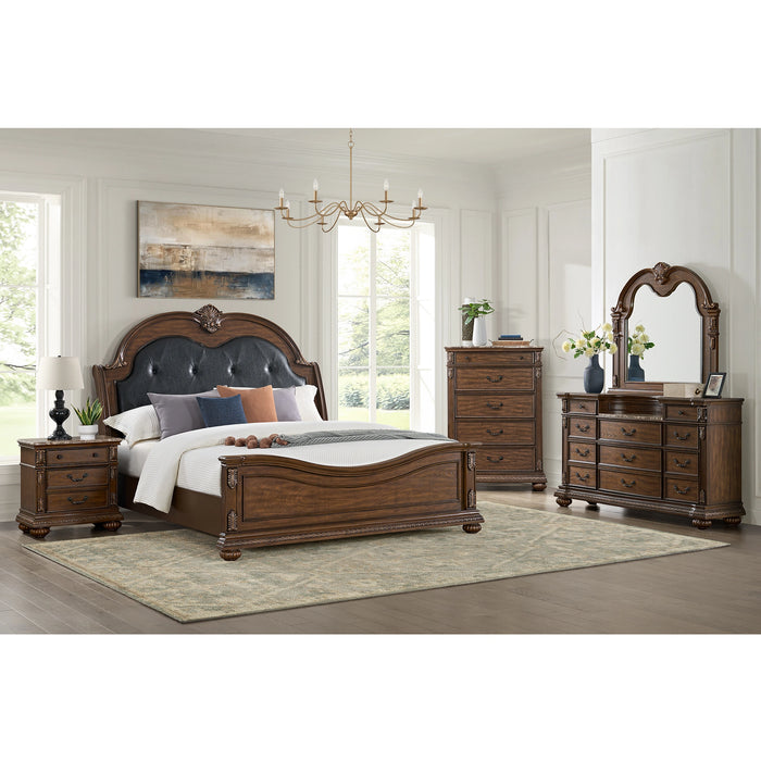 Cadenza Nightstand with USB-C in Brown