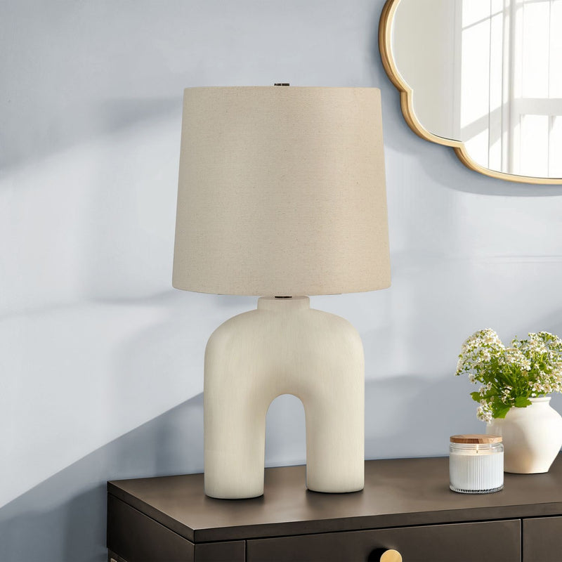 Lighting, Table Lamp, Resin, Modern - Cream