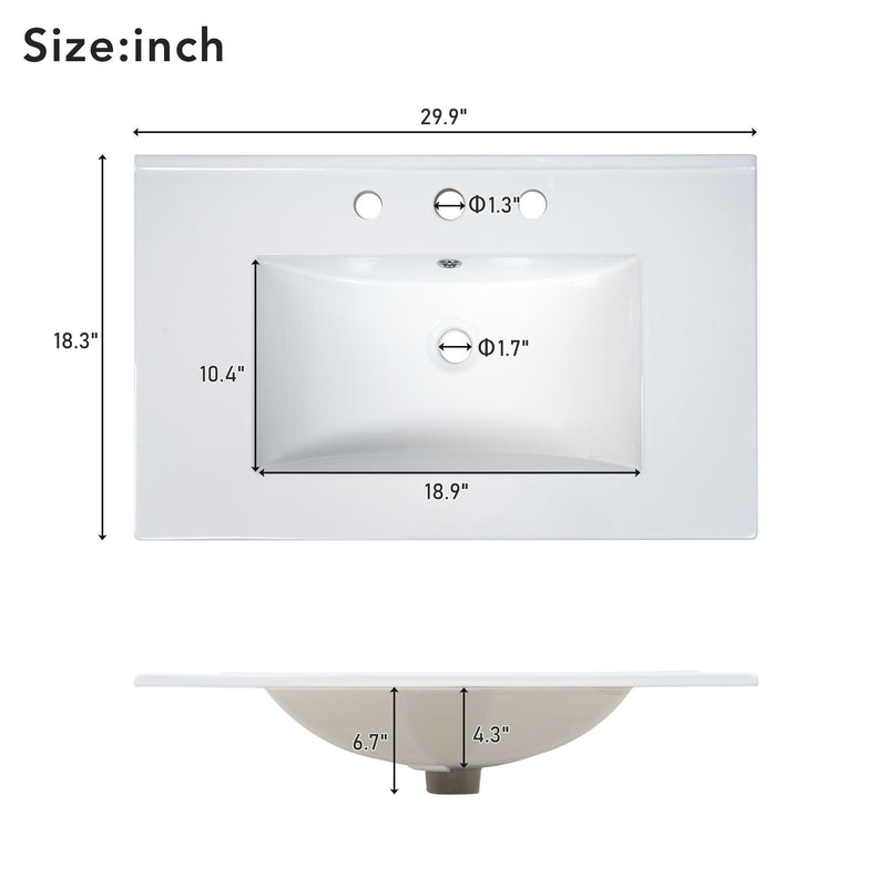 Bathroom Vanity With Soft Closing Mechanism - Black