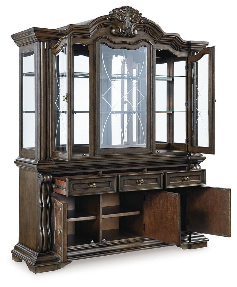 Maylee - Dining Buffet And Hutch - Dark Brown