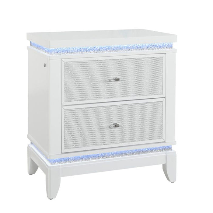 Adalid - 5 Pieces Bedroom Set With LED Lights And Glittered Detailing