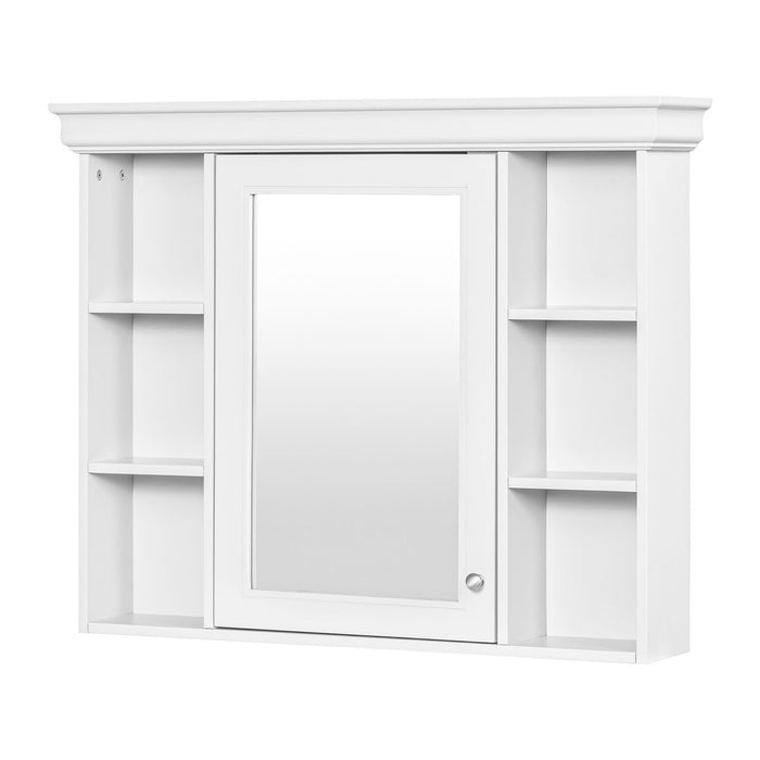 Bathroom Vanity With Medicine Cabinet, Storage Cabinet With 4 Drawers, Adjustable Shelf Mirror