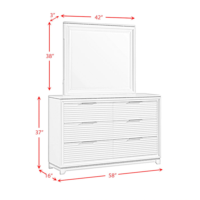 Denmark UPH Bedroom Set with Lights