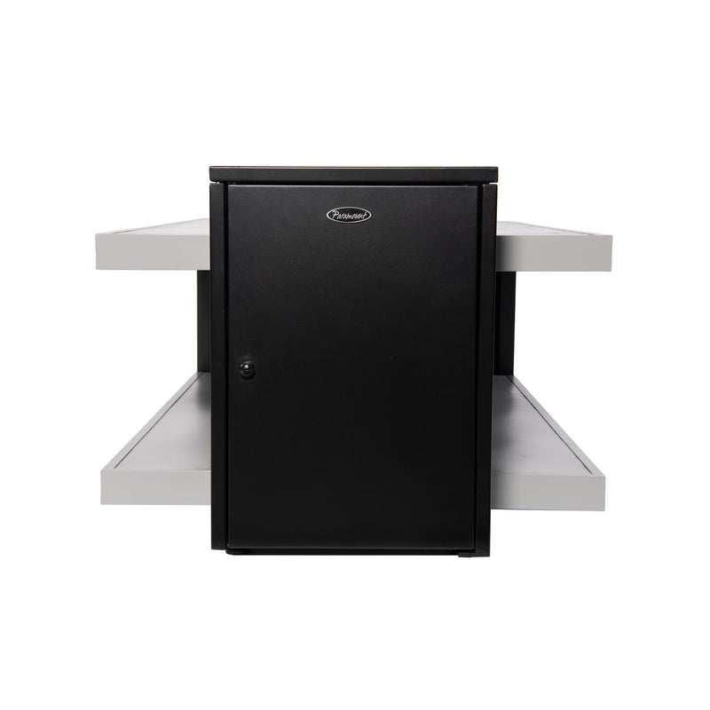 Aluminum Fire Table, Rectangular, Black And Gray