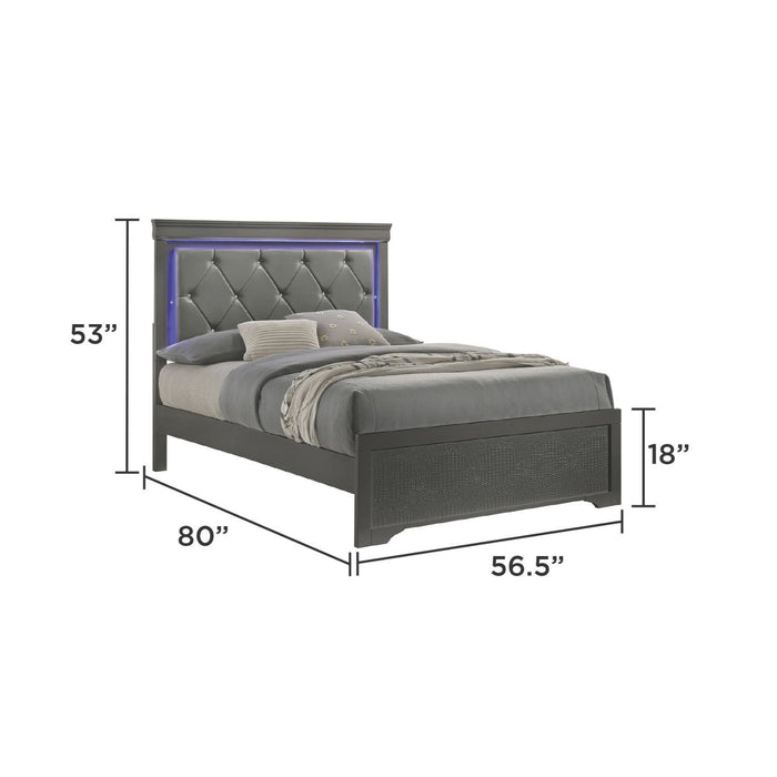 Blaze - Modern Bedroom Set With LED Headboard