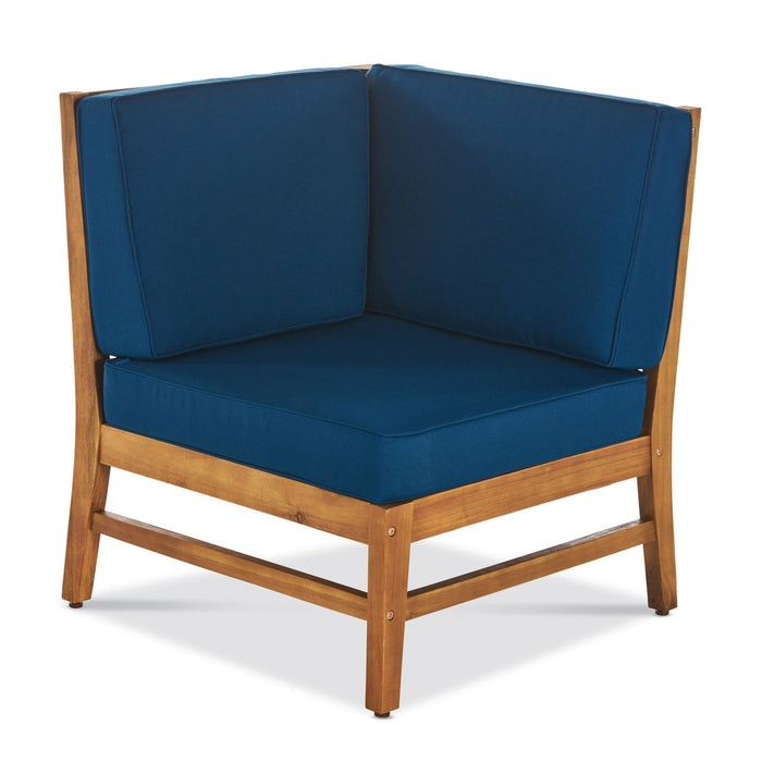 Perla - 5 Pieces Sofa Set - Blue