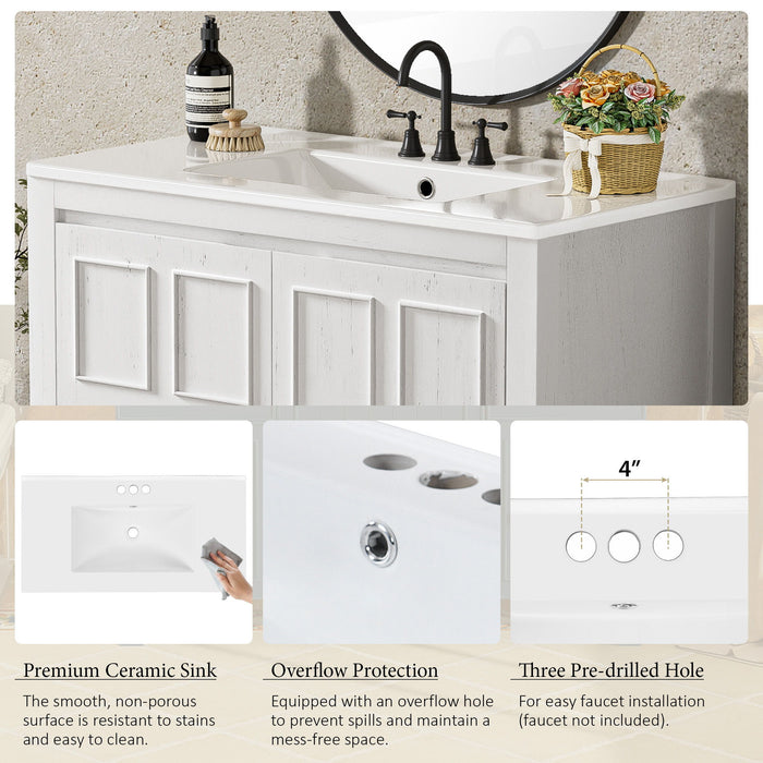 Bathroom Vanity Organizer With Sink, Combo Cabinet Set, Bathroom Storage Cabinet