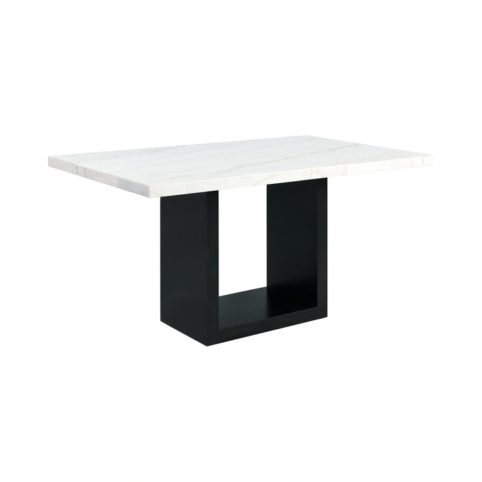 Valentino White 5PC Dining Set-Table & Four Chairs