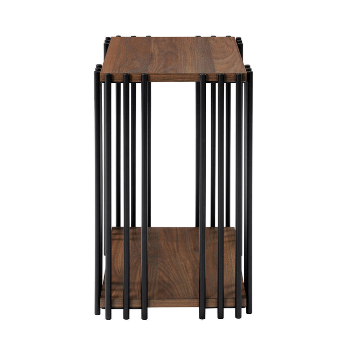 Vertex - Rectangular 3 Piece Occasional Set (1 Coffee & 2 End Tables) - Brown / Black