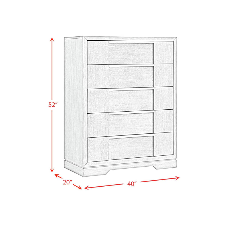Kelis - 5 Drawer Chest - Gray