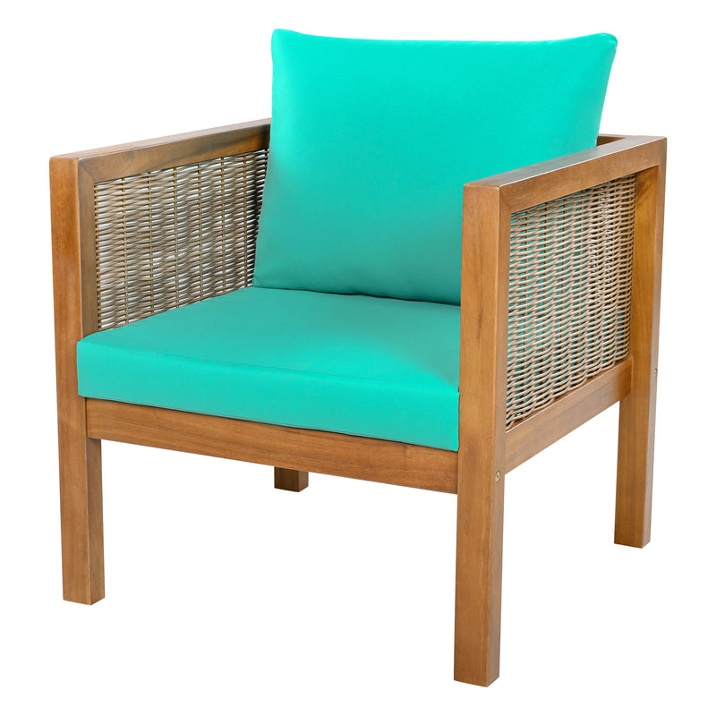 2 Piece Outdoor Armchair Set With Cushion