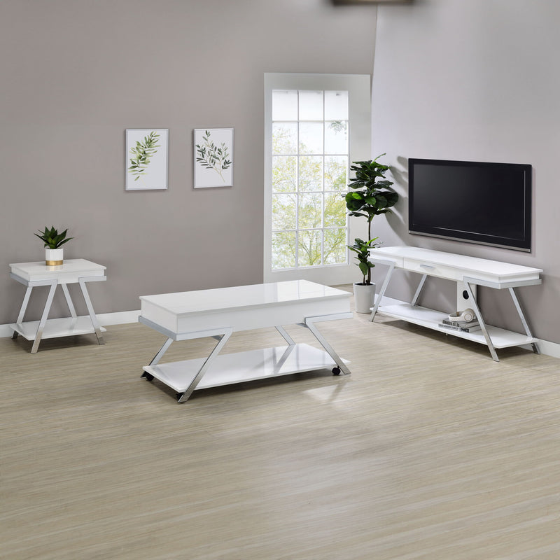 Zena - End Table - White