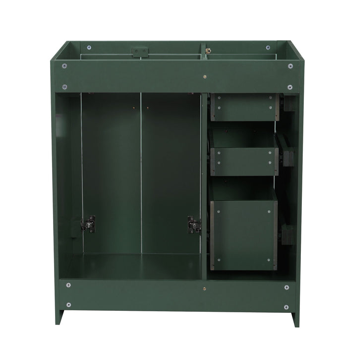 Retro Style Bathroom Vanity With 3 Drawers & Soft-Closing Doors