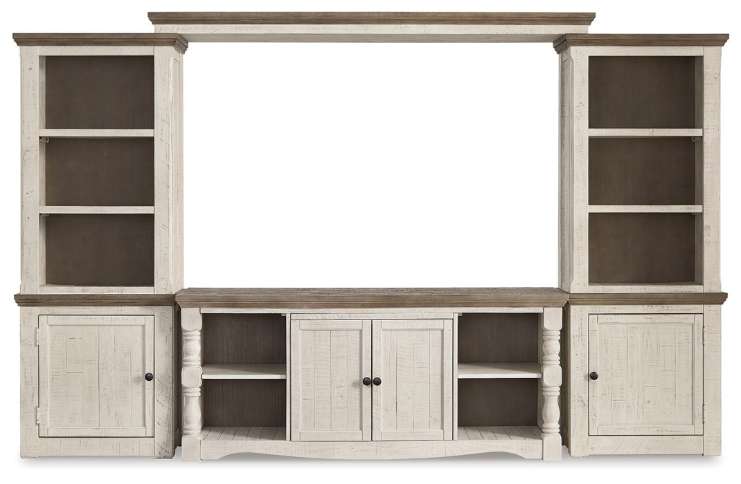 Havalance - 4 Pc. - Entertainment Center - 67" TV Stand - Brown / Beige