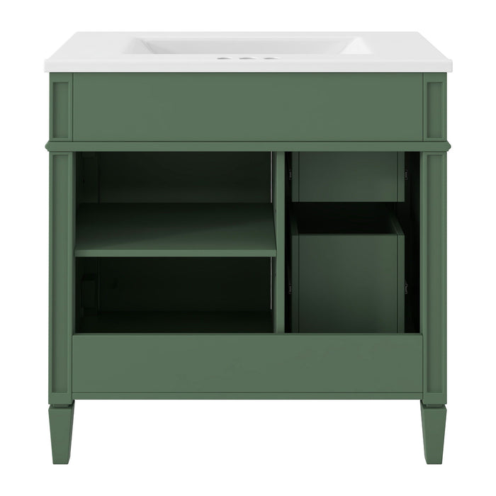 Bathroom Vanity With Top Sink, Storage Cabinet With 2 Drawers, Tip Out Drawer