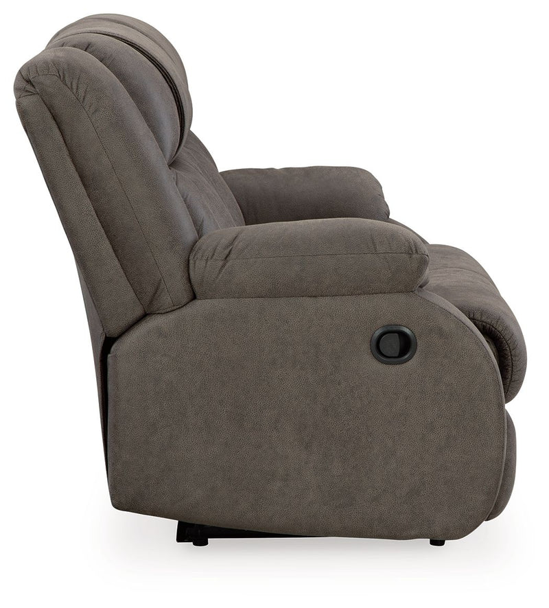 First Base - Reclining Loveseat - Gunmetal