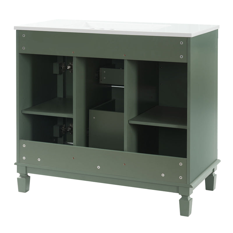 Bathroom Vanity With Top Sink, Cabinet With 2 Soft Closing Doors And Drawers