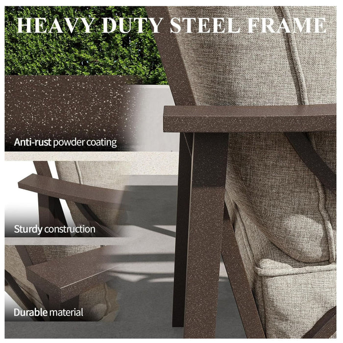 All-Weather 3 Seat Patio Sofa With Cushions