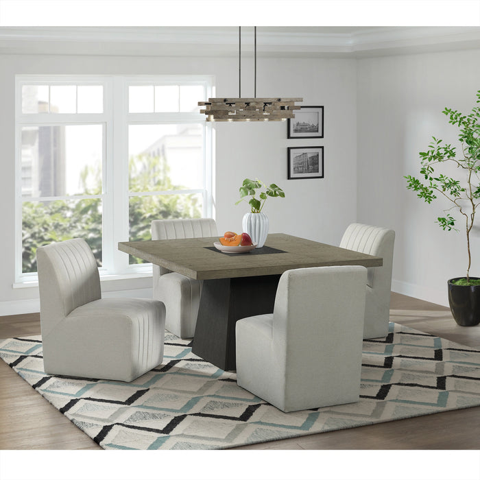 Jemma Square Table w/ Grey Top & Dark Espresso Base