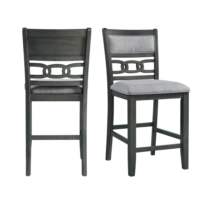 Amherst Counter Side Chair W/Fabric Cushion Grey Finish (2 Per Pack)