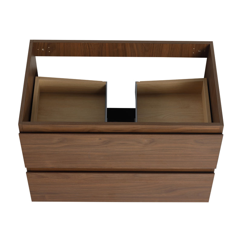 Wall Mounted Bathroom Vanity & Sink, 2 Soft Close Drawers