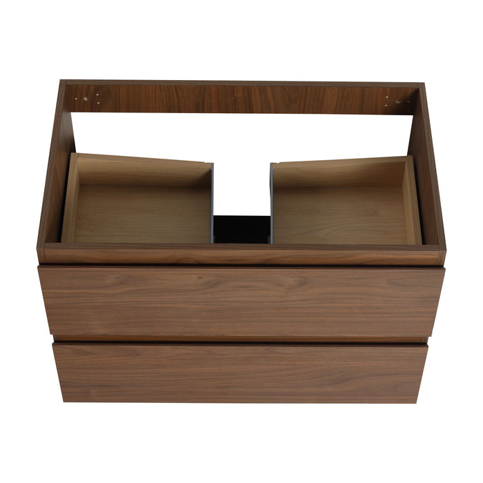 Wall Mounted Bathroom Vanity And Sink, 2 Soft Close Drawers