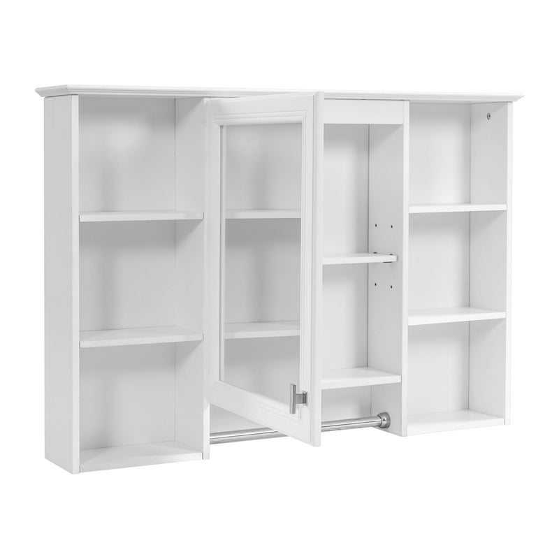 3 In 1 Modern Bathroom Mirror Cabinet With Adjustable Shelf, Soft Close Door, High Definition Mirror & Towel Bar