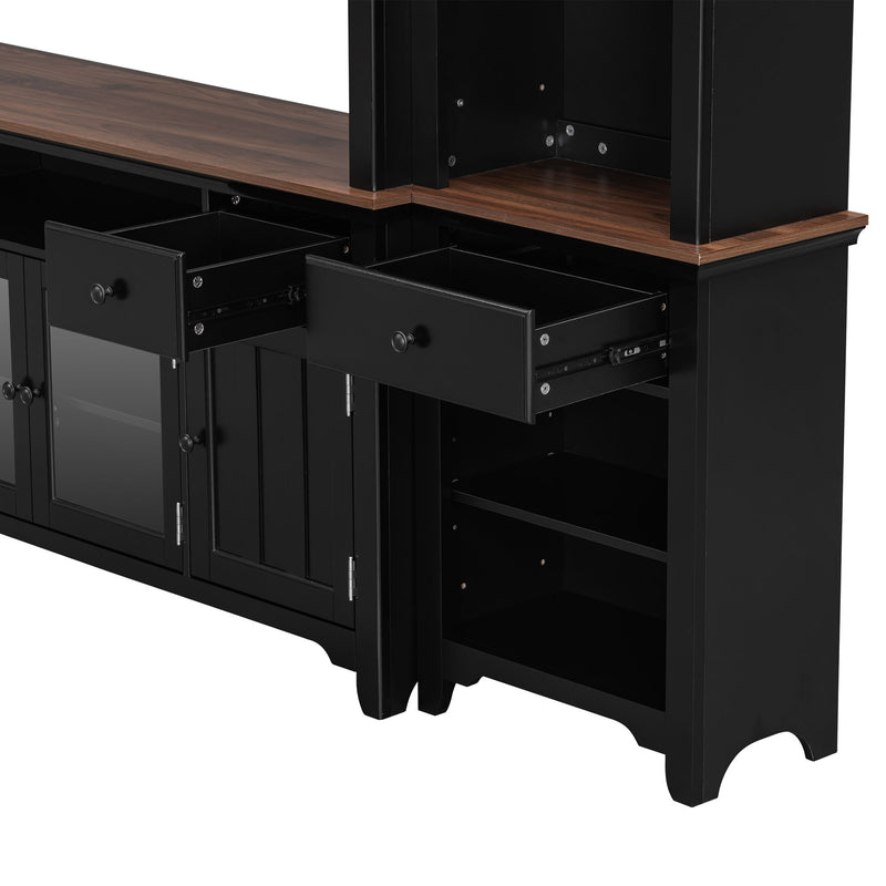 Extra Large TV Stand, Entertainment Center With Storage Cabinets