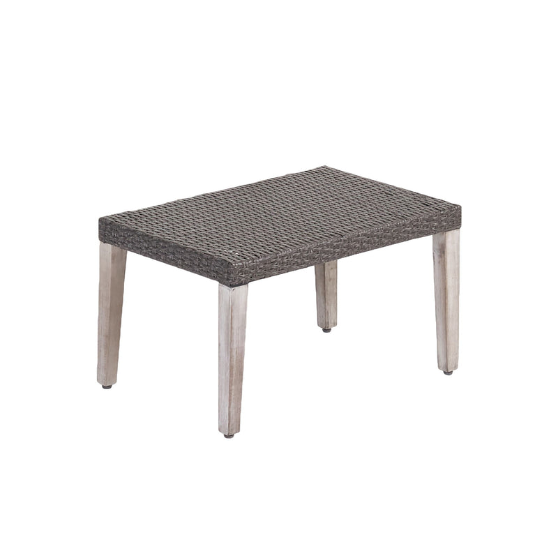 Savannah - Outdoor Wicker And Ottoman - Gray