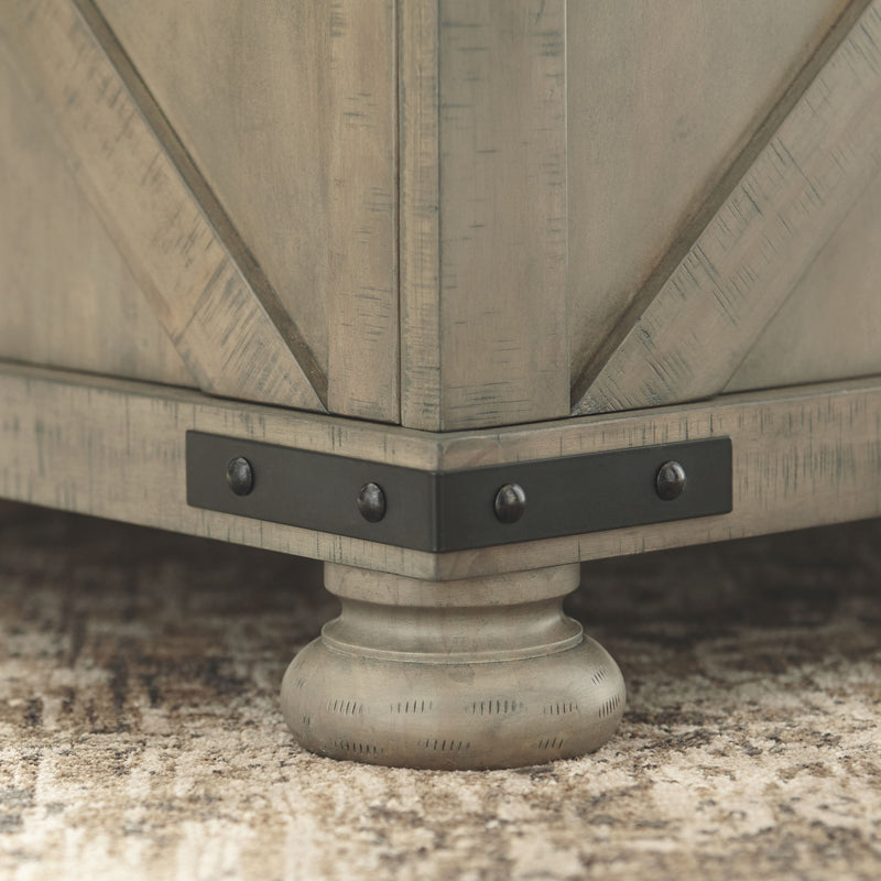 Aldwin - Cocktail Table With Storage - Square - Gray