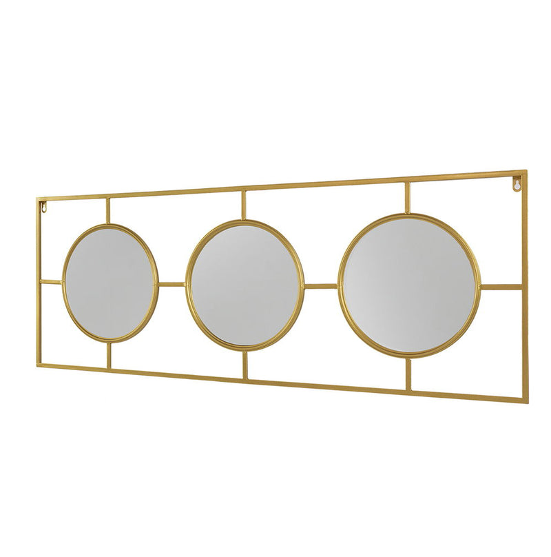 3 Mirror Piece Wall Mirror InRectangular Frame, Home Wall Decor For Bedroom Living Room