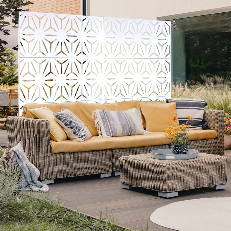 Outdoor & Indoor Metal Privacy Screen, Freestanding Decorative Panels