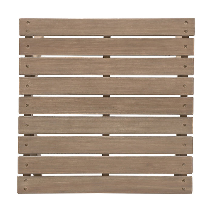 Sedona - Outdoor Side Table With Open Slat Design - Gray