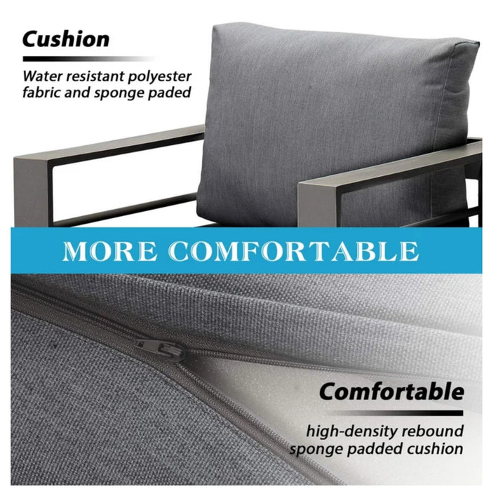 All-Weather Patio Sofa With Cushions, 3 Seat Outdoor Couch