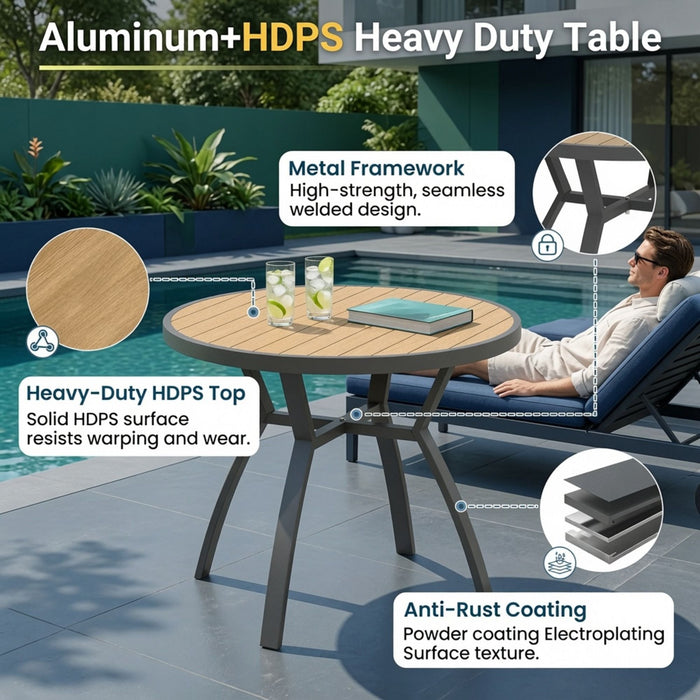 5 Piece Patio Dining Set & Table And Chairs For Outdoor Use - Gray