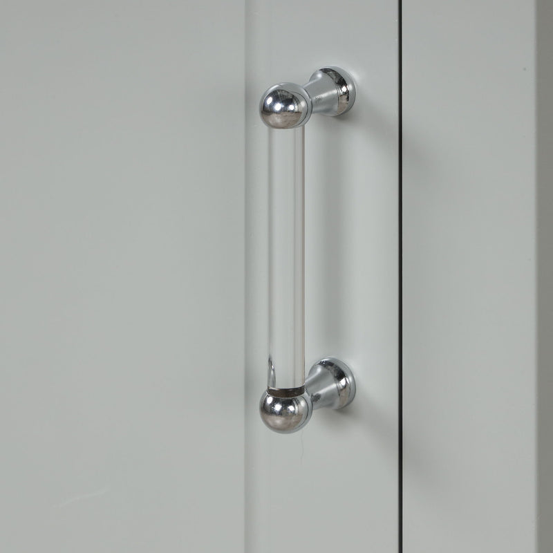 Tall Freestanding Bathroom Storage Cabinet With 2 Drawers And Adjustable Shelf