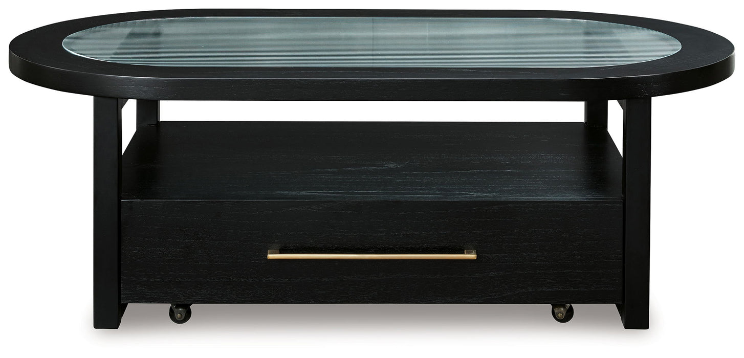 Winbardi - Oval Cocktail Table - Black