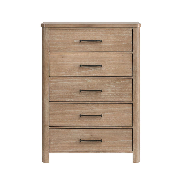 Anika - 5 Drawer Chest - Natural / Brown