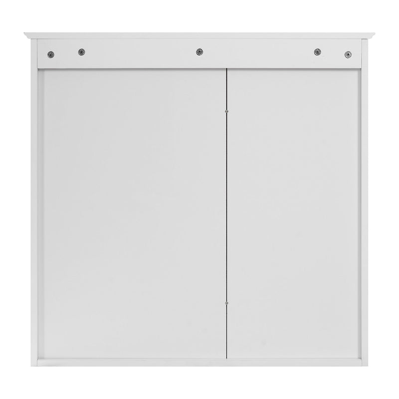 2 In 1 Wall-Mounted Mirror Cabinet With Adjustable Shelves, Soft-Close Doors, High-Definition Mirror & Storage