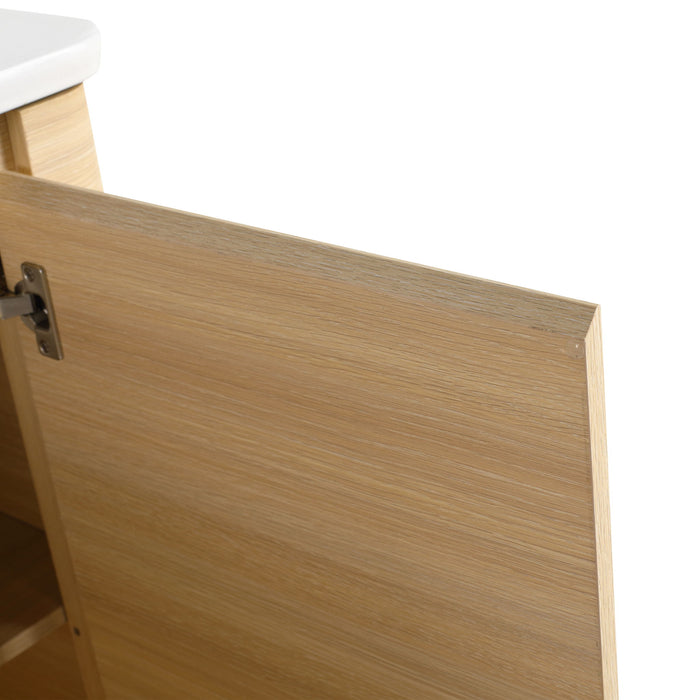 Freestanding Bathroom Vanity With Sink, 1 Small Storage Cabinet, Soft Close Door