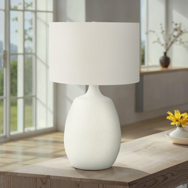 Lighting, Table Lamp, Resin, Contemporary - Cream