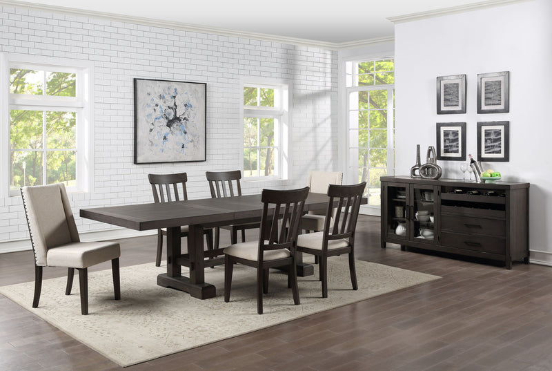 Napa - Upholstered Side Chair - Dark Brown