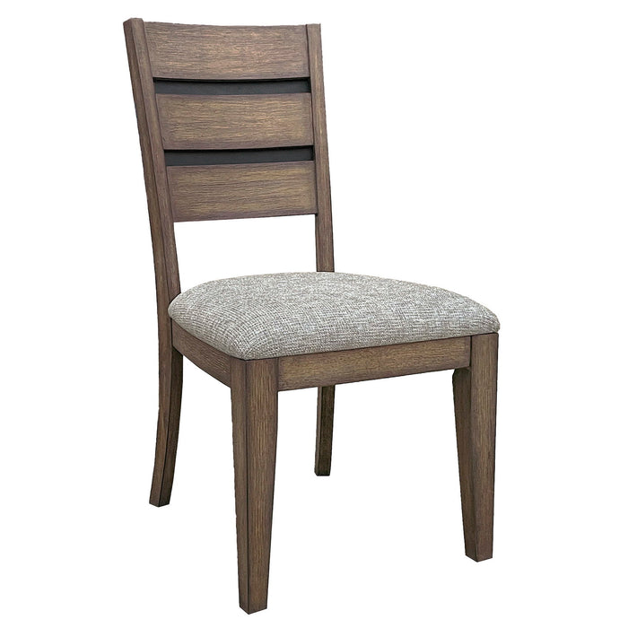 Cedar Fork - Dining Table With 6 Ladderback Chairs - Smoked Arabica