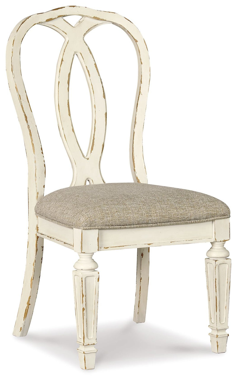Realyn - Dining UPH Side Chair (Set of 2) - Ribbonback - Chipped White